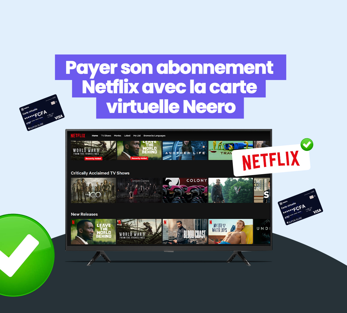 Comment payer Netflix avec la carte virtuelle Neero - Blog Neero